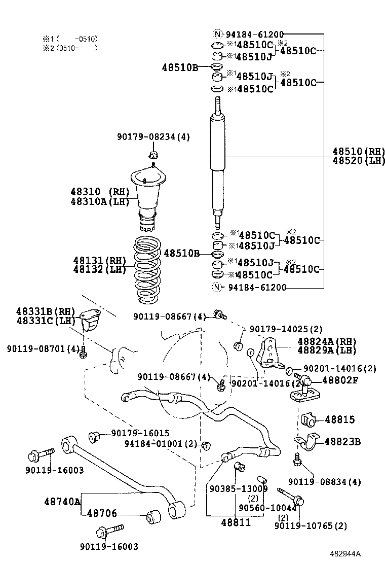 48131-60491 SPRING, FRONT COIL, RH product image