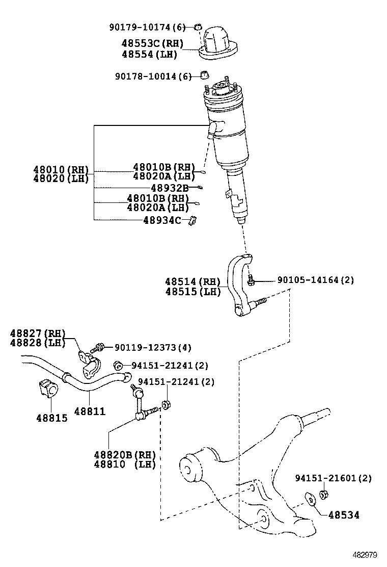 48815-30630 BUSH, FRONT STABILIZER BAR, NO.1 product image