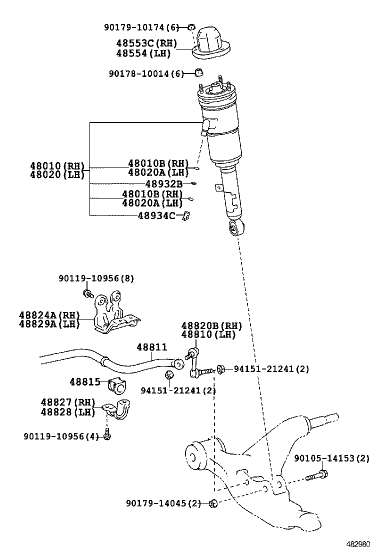 48815-30630 BUSH, FRONT STABILIZER BAR, NO.1 product image