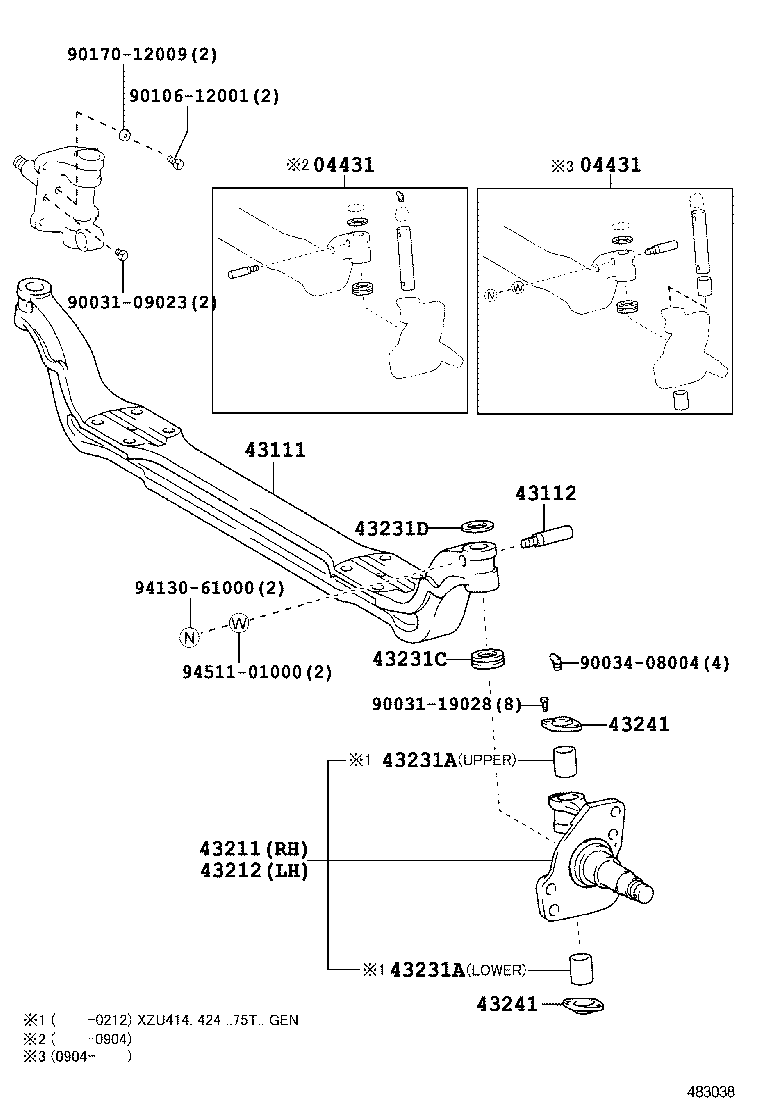 04431-36180 PIN KIT, STEERING KNUCKLE KING product image