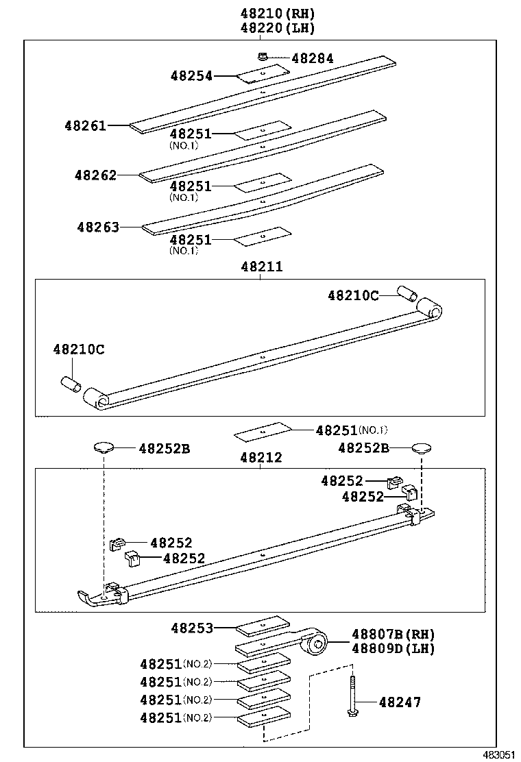 48201-37B60 LEAF, REAR SPRING, NO.1 product image