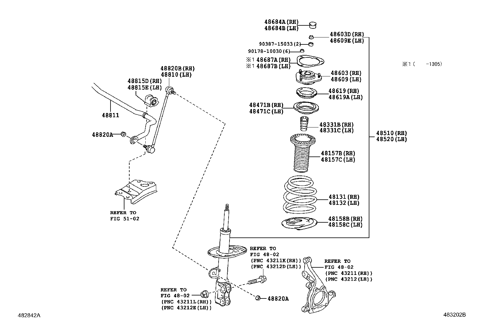 48157-21020 INSULATOR, FRONT COIL SPRING, UPPER RH product image