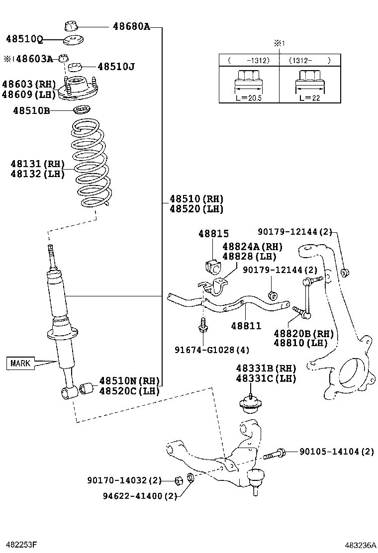 48131-35561 SPRING, FRONT COIL, RH product image