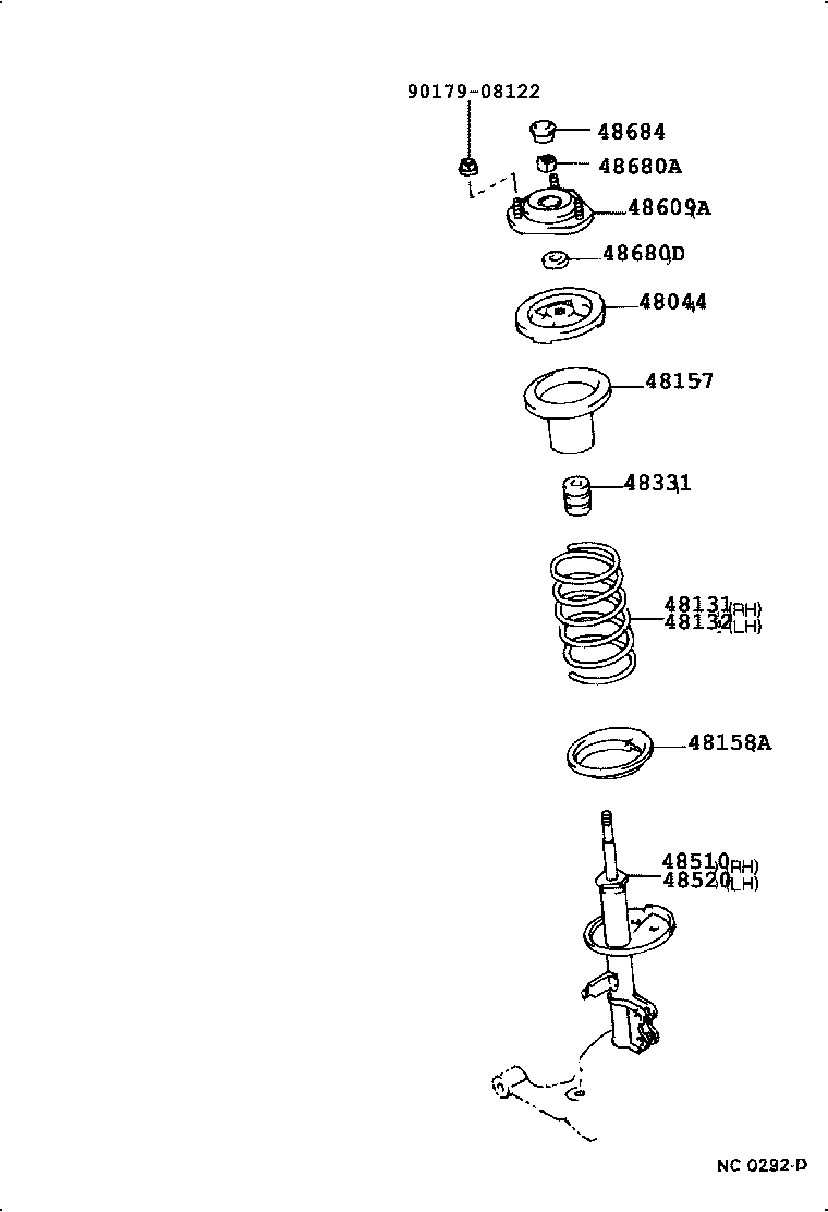 48157-02010 INSULATOR, FRONT COIL SPRING, UPPER product image