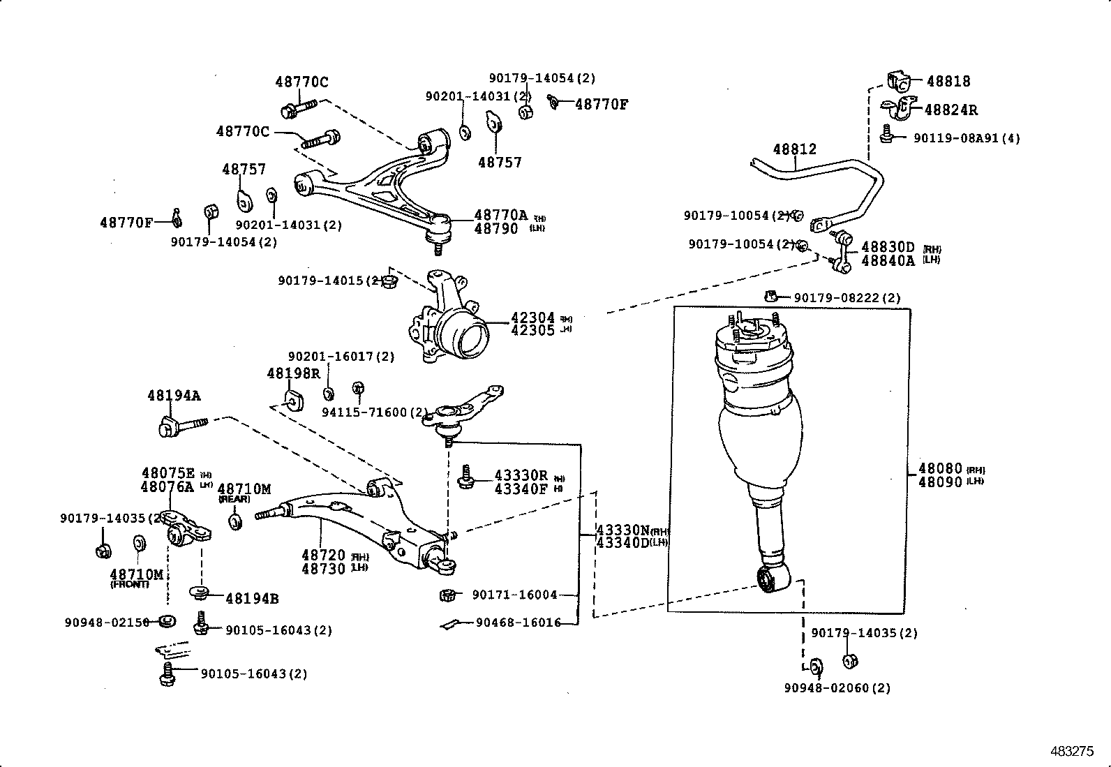 48231-30771 SPRING, COIL, REAR RH product image