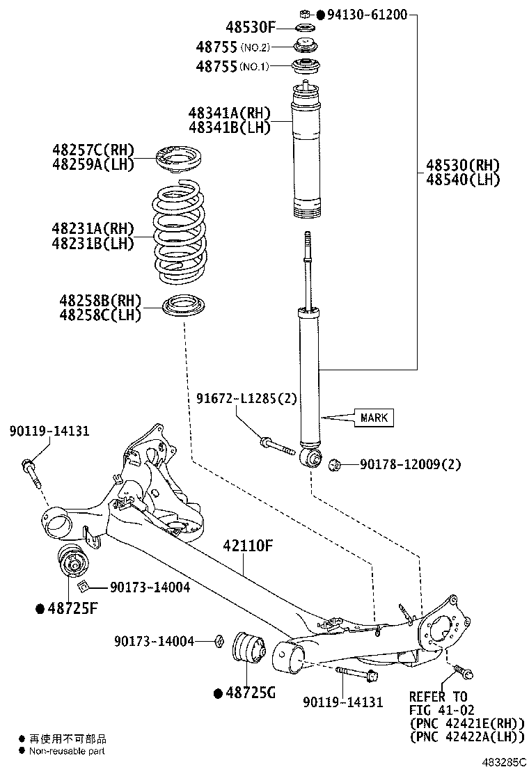 42101-0F030 BEAM ASSY, REAR AXLE product image