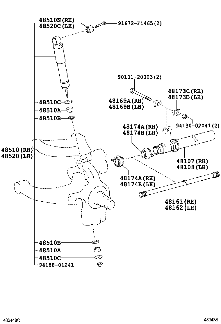 48131-37180 SPRING, FRONT COIL, RH product image