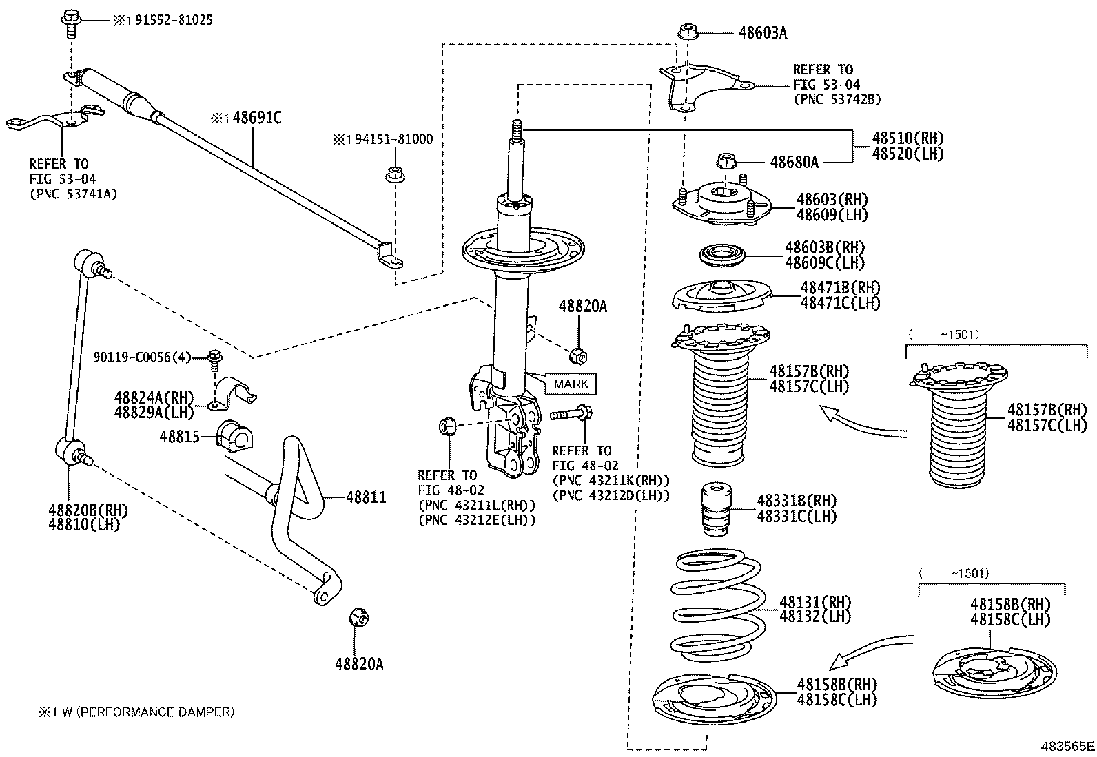 48157-06180 INSULATOR, FRONT COIL SPRING, UPPER RH product image