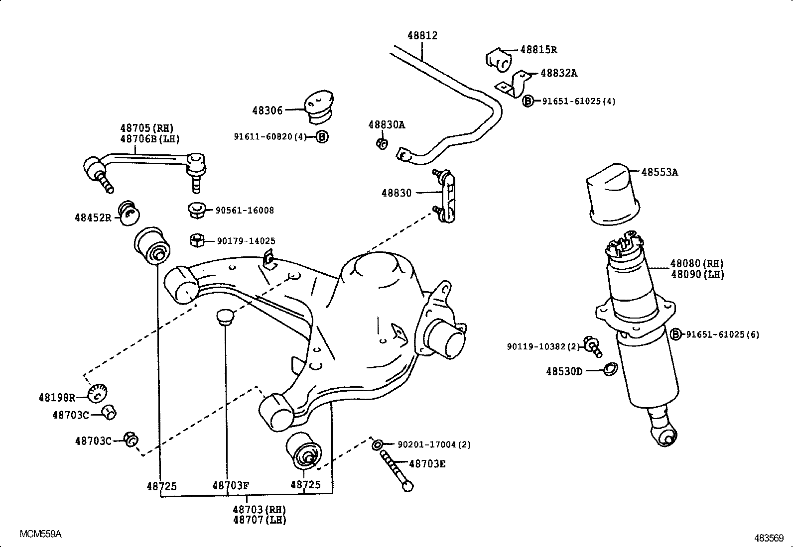 42305-30010 CARRIER SUB-ASSY, REAR AXLE, LH product image