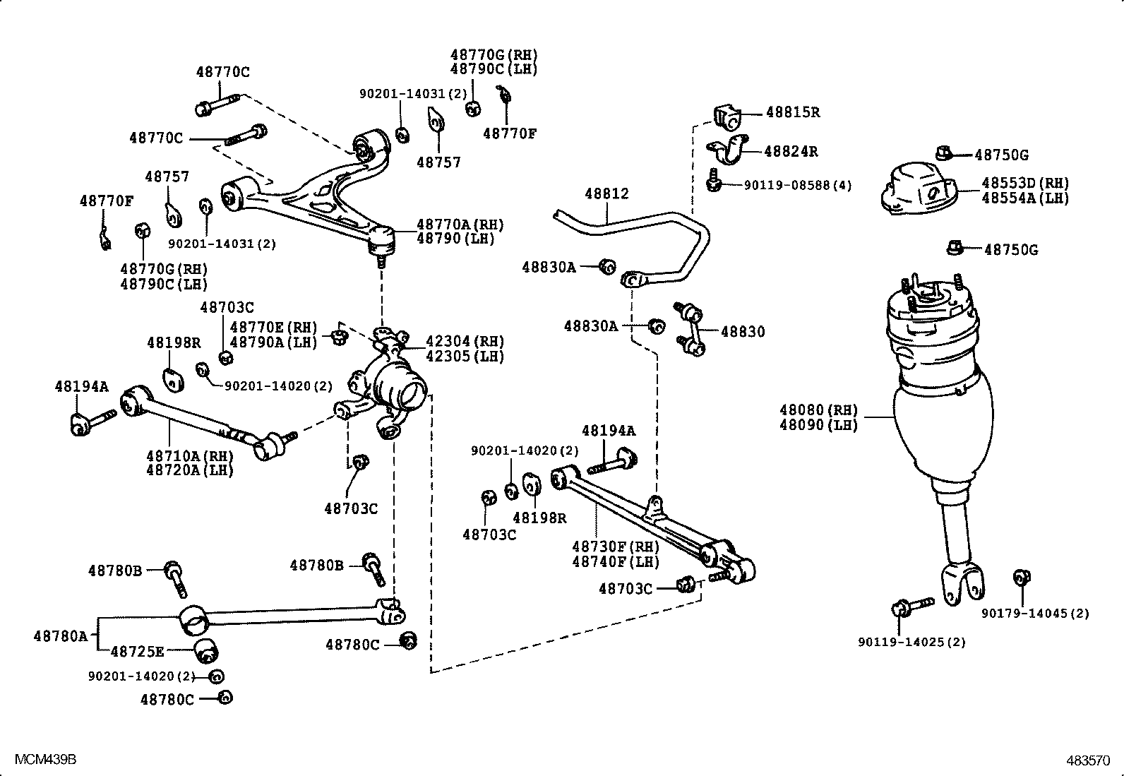 42305-30010 CARRIER SUB-ASSY, REAR AXLE, LH product image