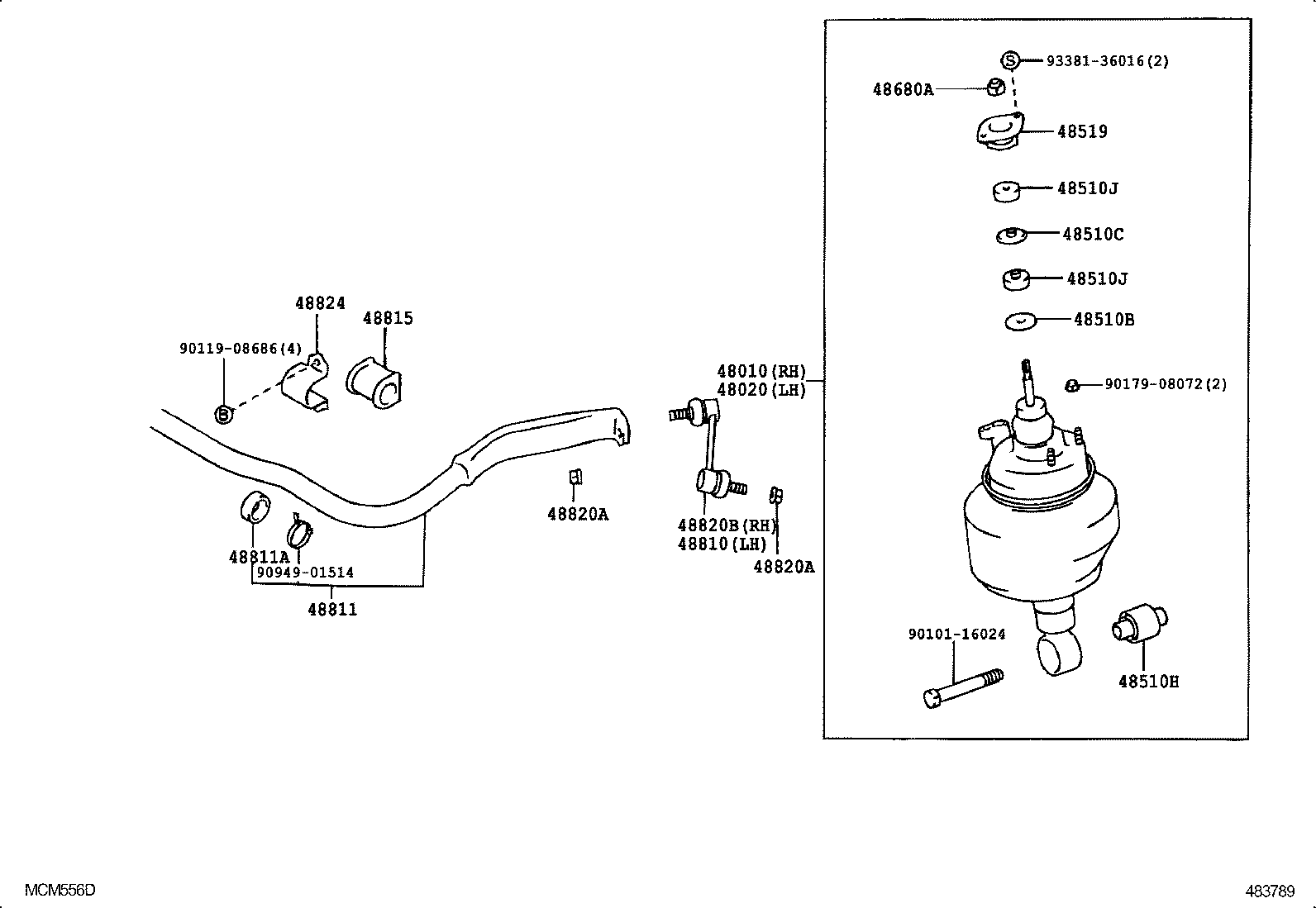 48131-30840 SPRING, FRONT COIL, RH product image