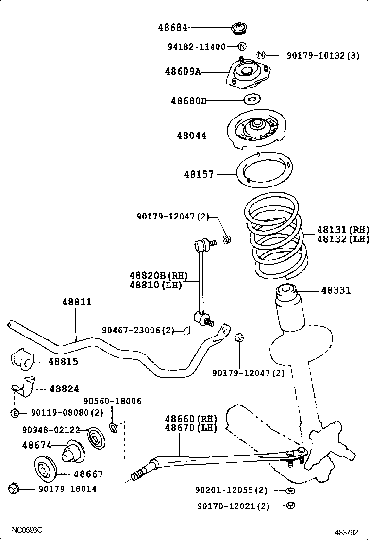 48131-2A480 SPRING, FRONT COIL, RH product image