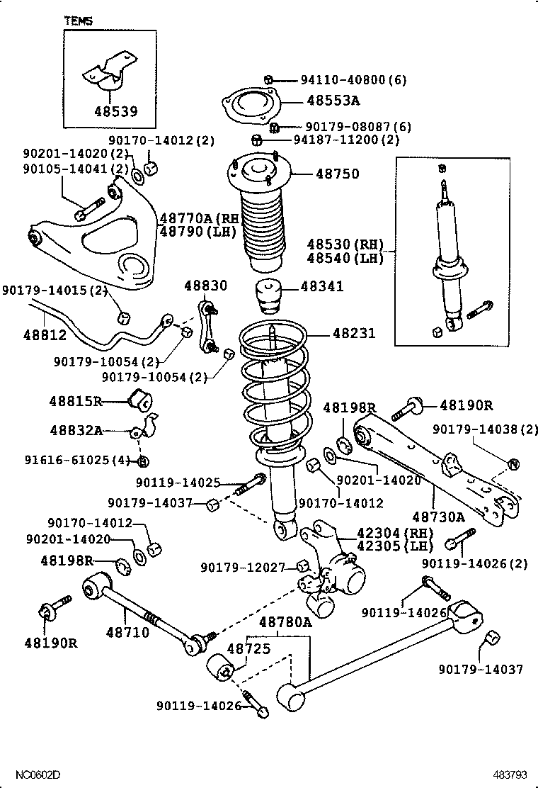 48231-2A200 SPRING, COIL, REAR product image