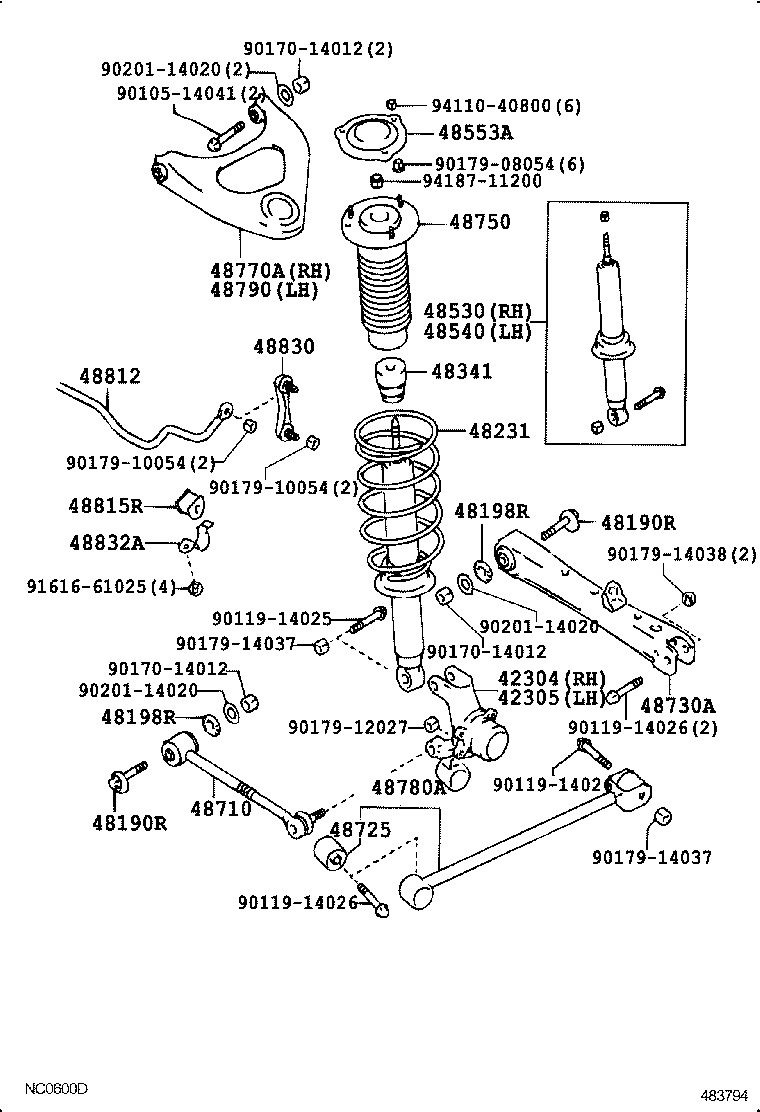 48231-2A070 SPRING, COIL, REAR product image