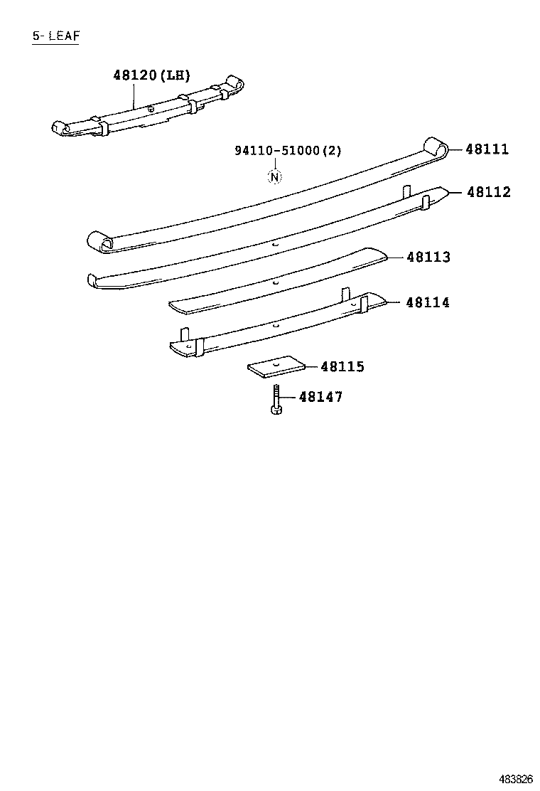 48511-29745 ABSORBER ASSY, SHOCK, FRONT RH product image