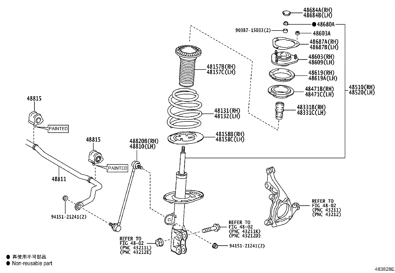 48131-42670 SPRING, FRONT COIL, RH product image
