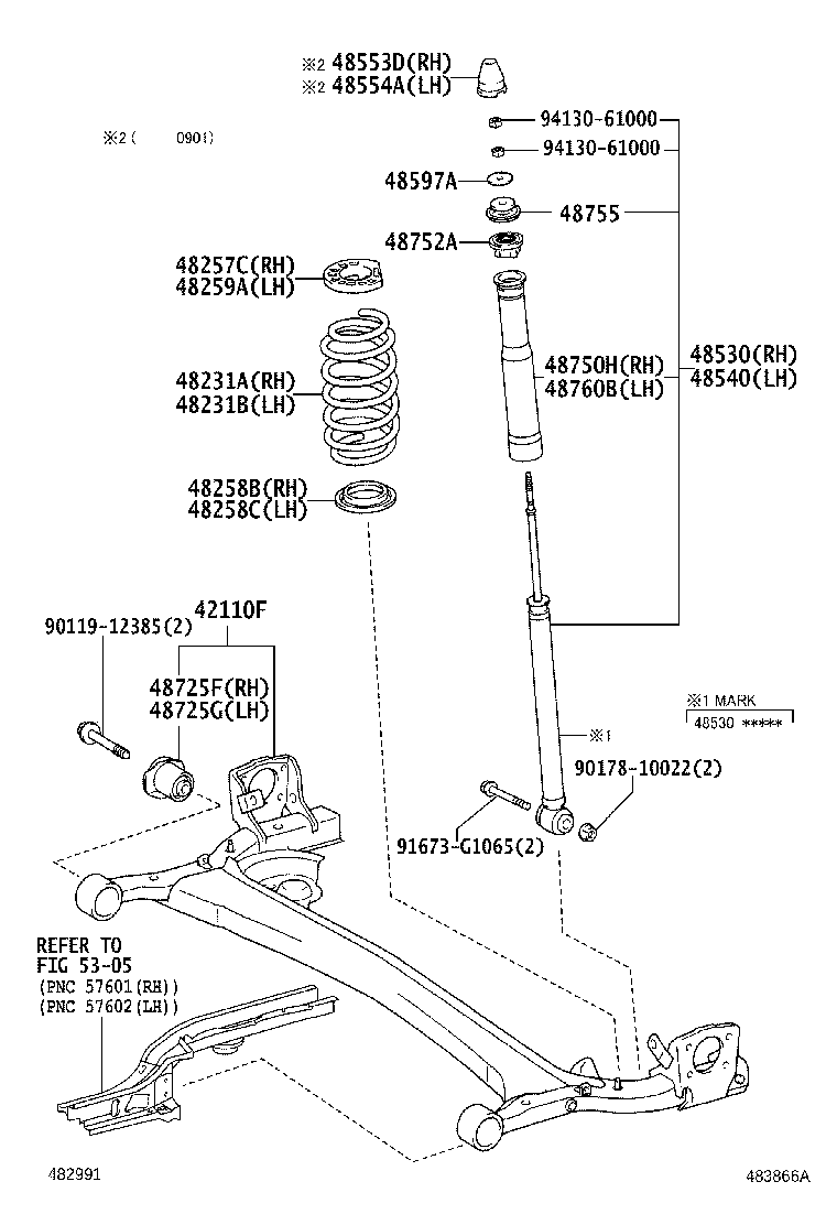 42110-52280 BEAM ASSY, REAR AXLE product image