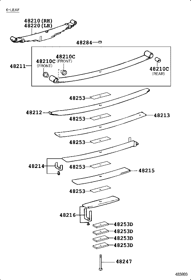 48417-36150 BRACKET, SPRING, NO.4 product image