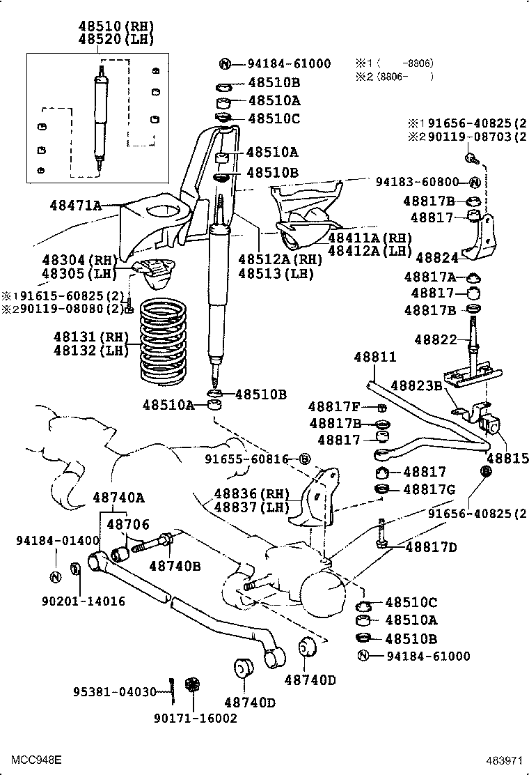 48131-60100 SPRING, FRONT COIL, RH product image