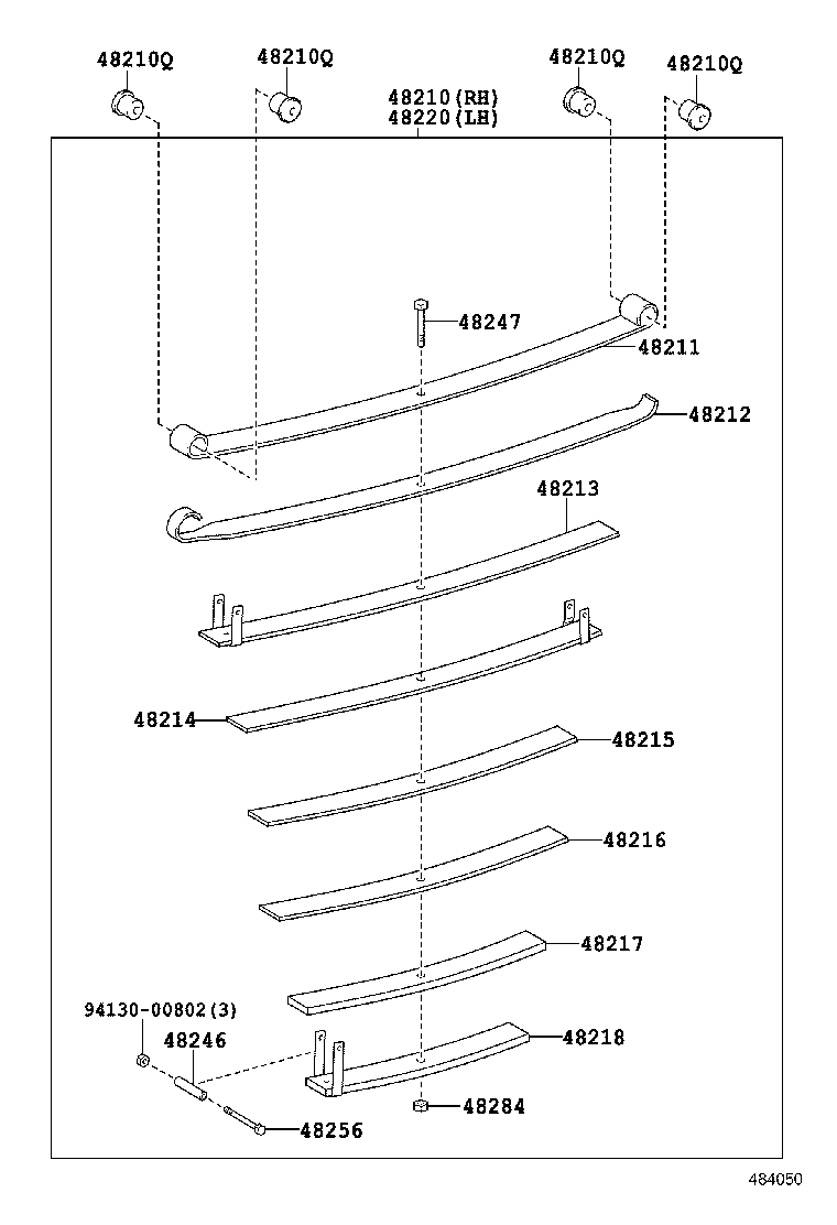 04483-60190 SHACKLE KIT, REAR SPRING product image