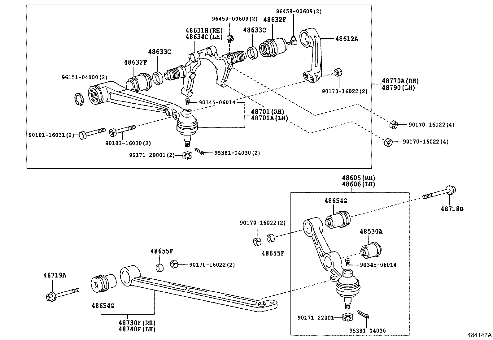 48414-36310 BRACKET, SPRING, NO.3 RH product image
