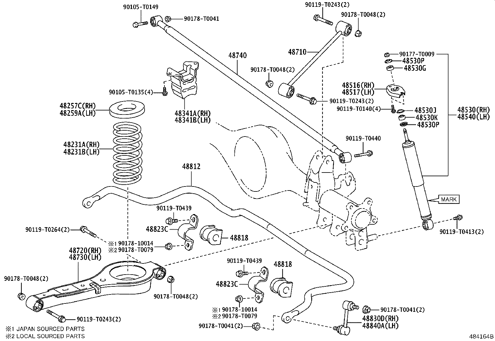 48720-0K041 ARM ASSY, LOWER CONTROL, RH product image