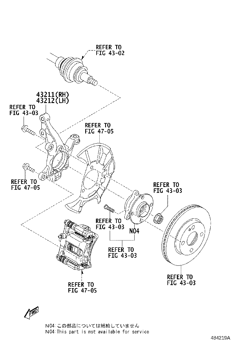 90118-WB548 BOLT (FOR STEERING KNUCKLE RH) product image