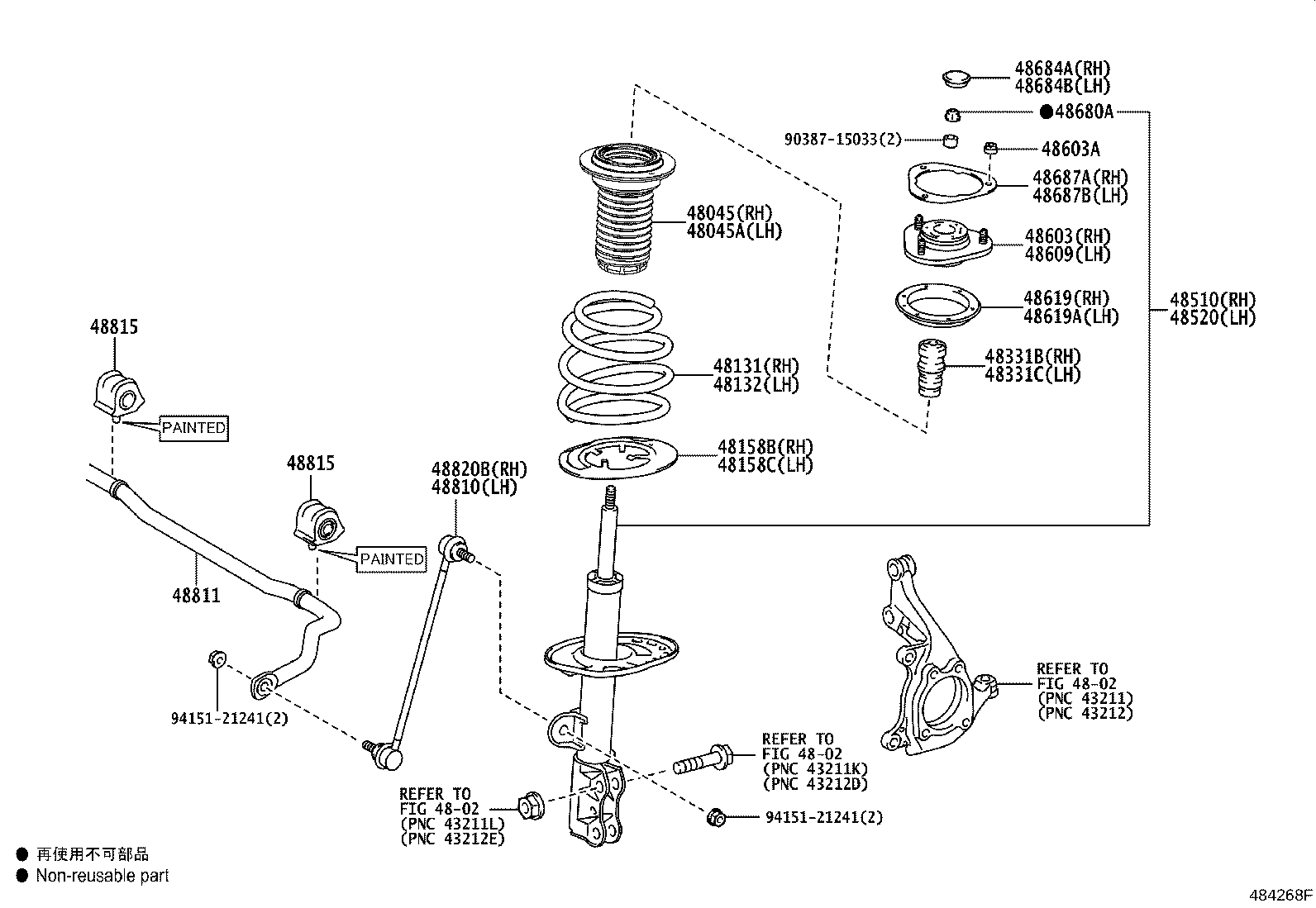 48131-42670 SPRING, FRONT COIL, RH product image