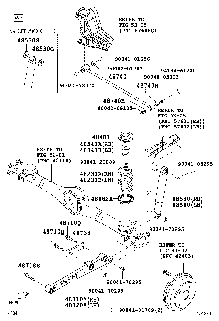 48710-B1040 BEAM ASSY, REAR AXLE product image