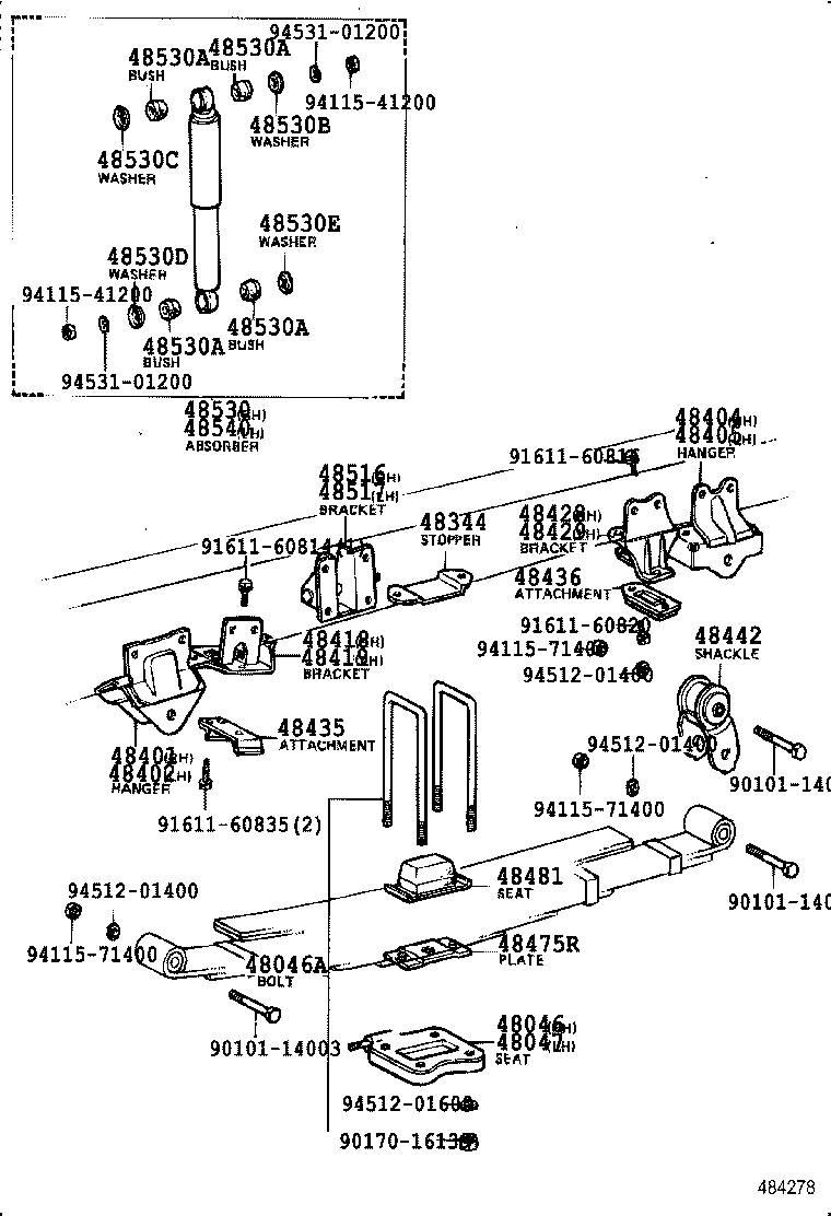 48201-36281 LEAF, REAR SPRING, NO.1 product image