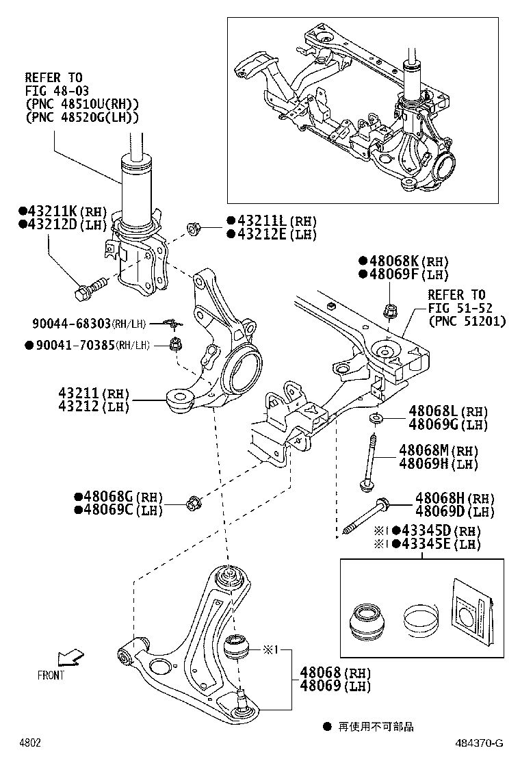 90041-20293 BOLT(FOR FRONT SUSPENSION LOWER ARM NO.1 RH) product image