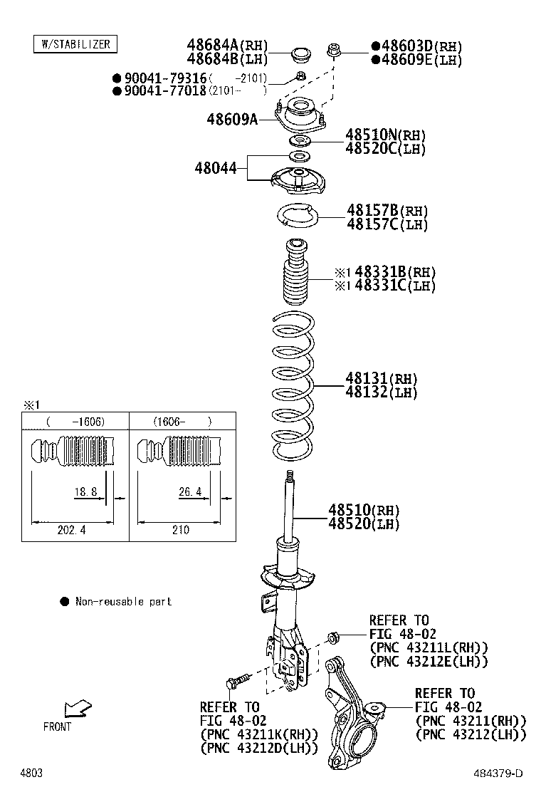48157-BZ070 INSULATOR, FRONT COIL SPRING, UPPER RH product image