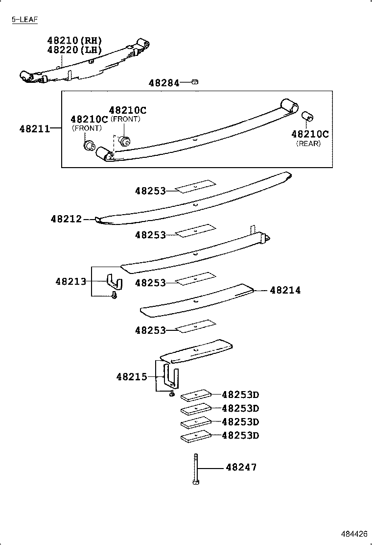 48417-36150 BRACKET, SPRING, NO.4 product image
