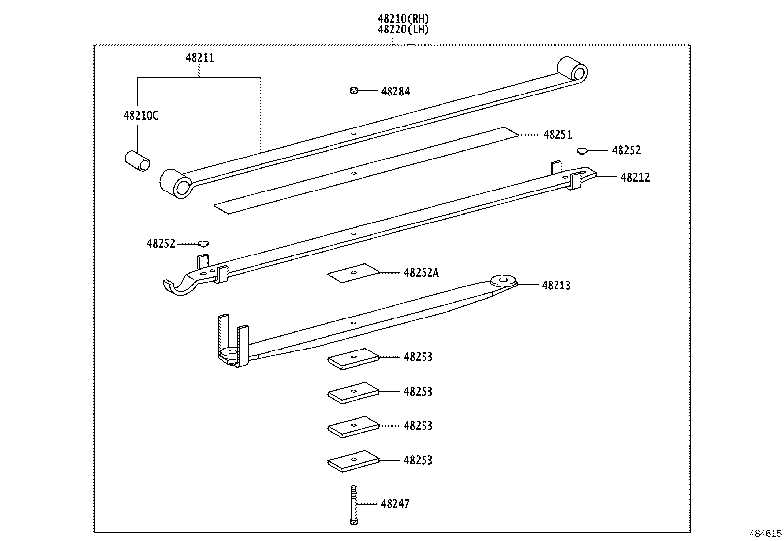48202-26560 LEAF, REAR SPRING, NO.3 product image