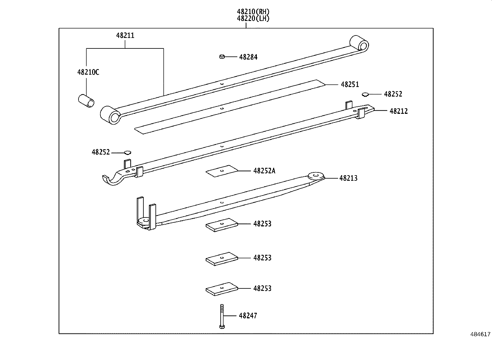 48202-26560 LEAF, REAR SPRING, NO.3 product image