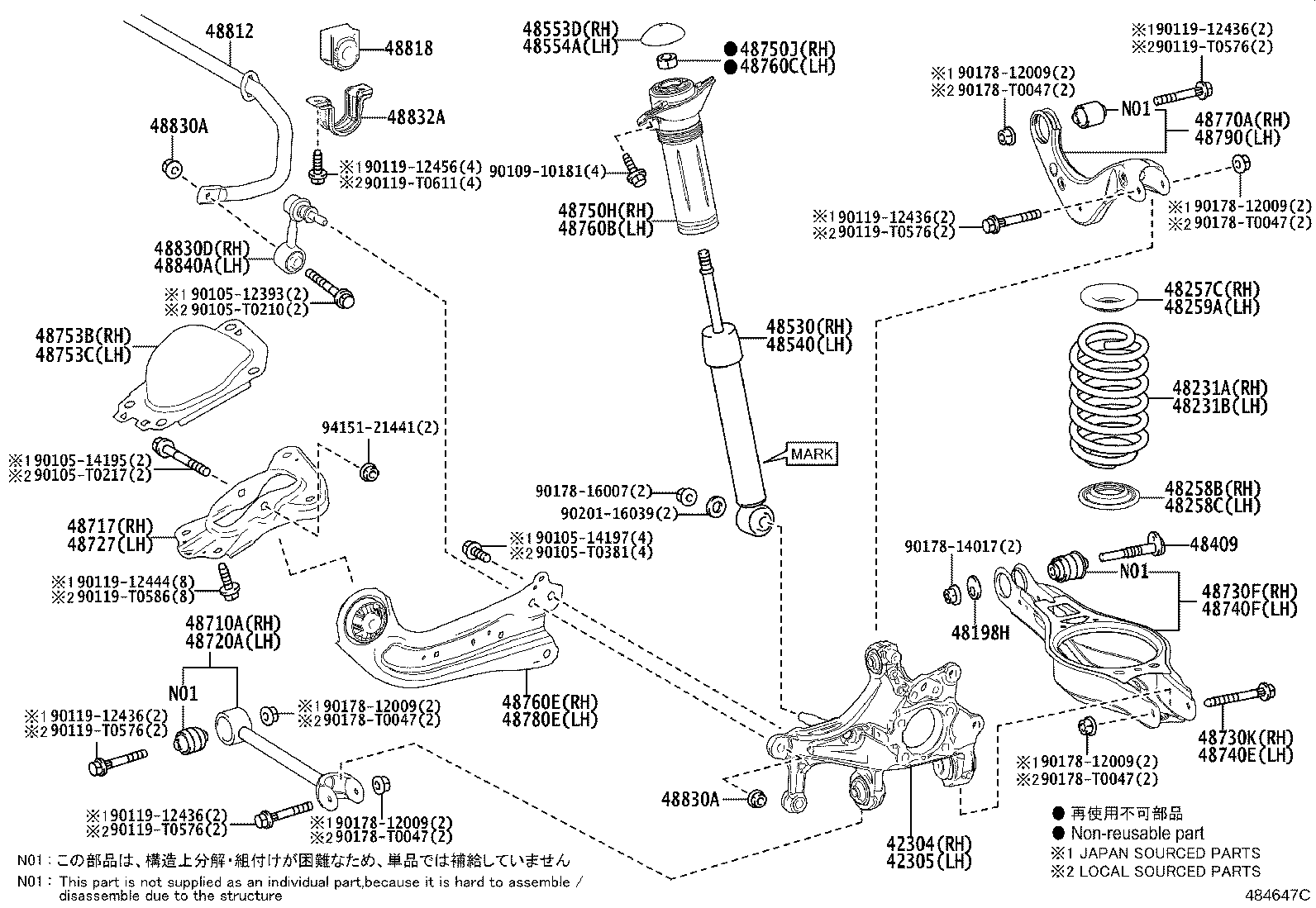 42304-F4060 CARRIER SUB-ASSY, REAR AXLE, RH product image