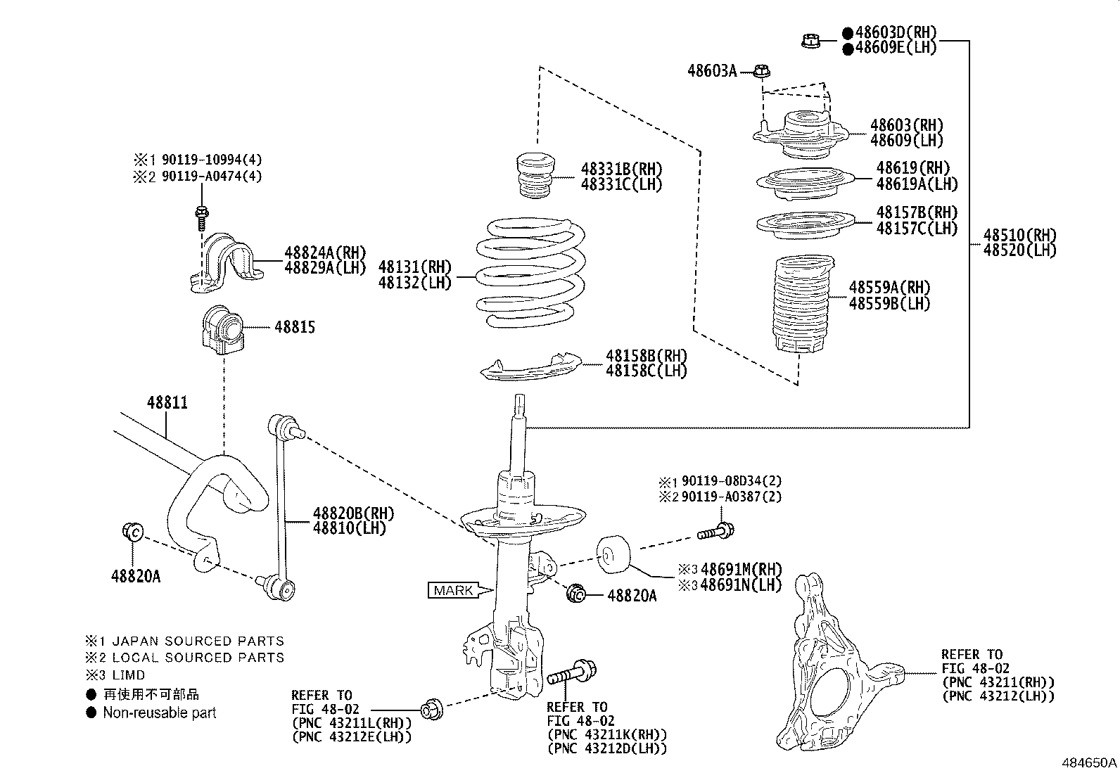 48131-07130 SPRING, FRONT COIL, RH product image