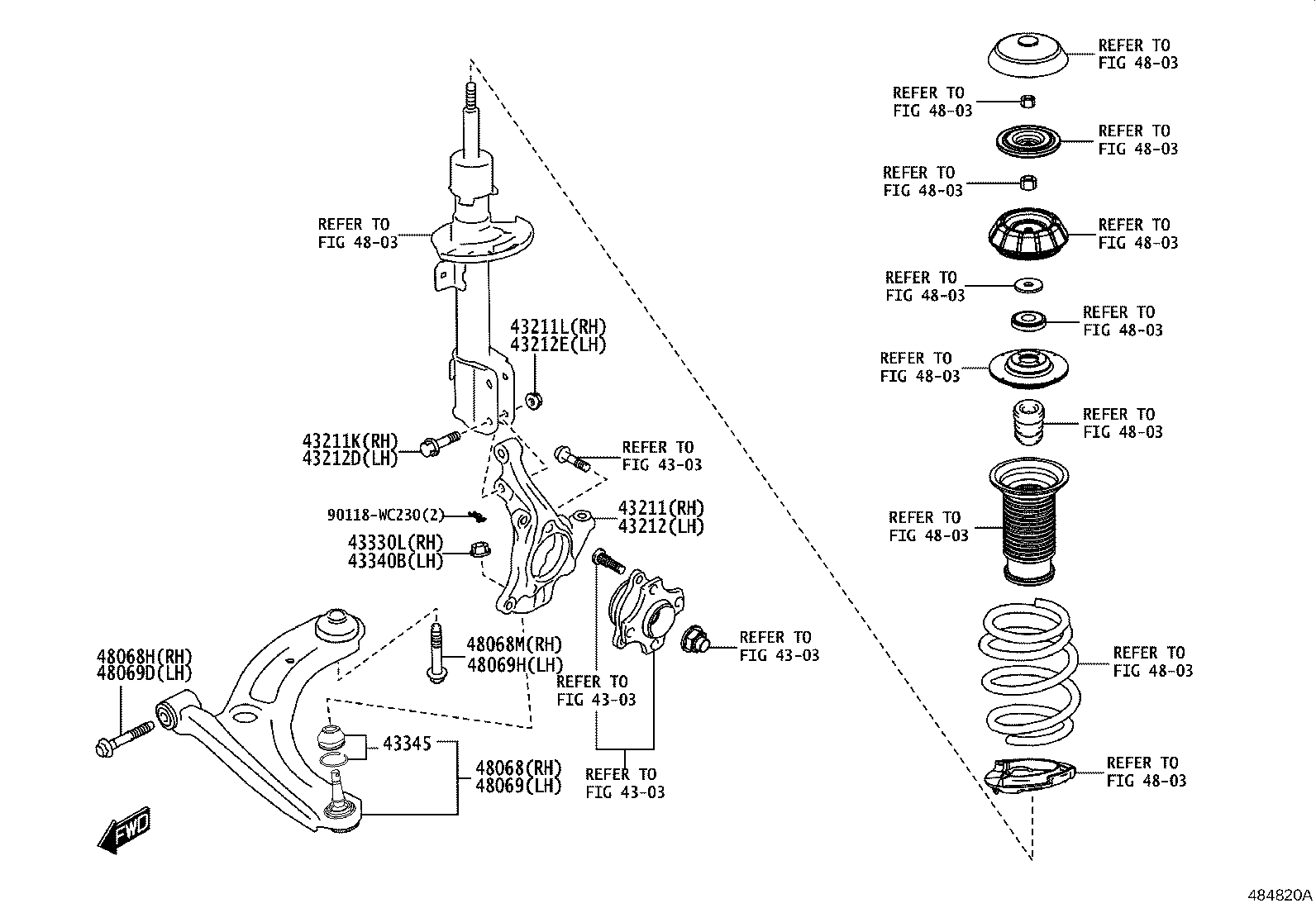 90118-WCG05 BOLT (FOR STEERING KNUCKLE RH) product image