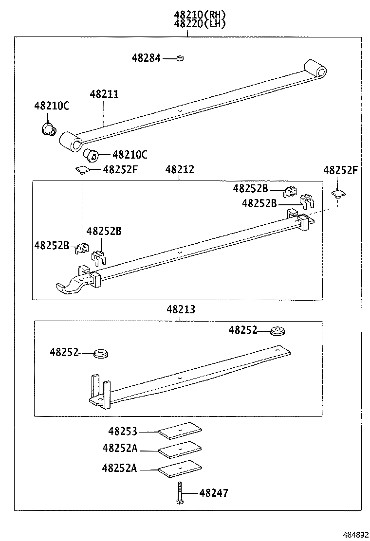 48202-2E310 LEAF, REAR SPRING, NO.3 product image