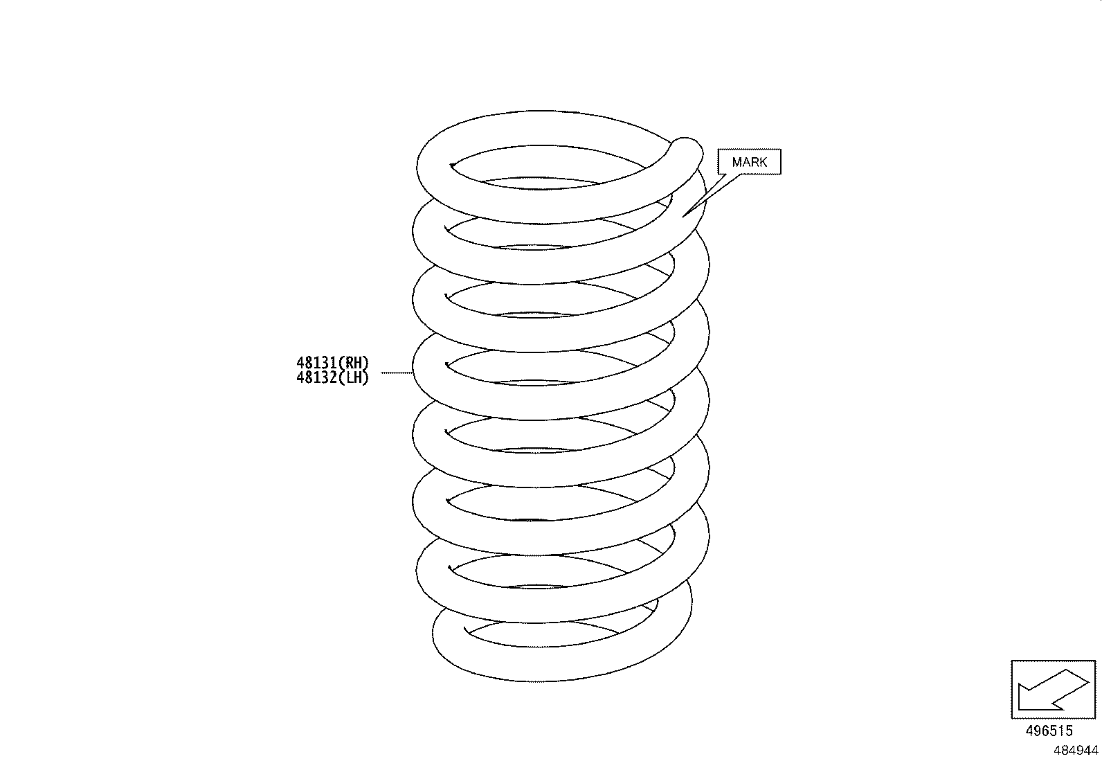 48131-WAA04 SPRING, FRONT COIL, RH product image