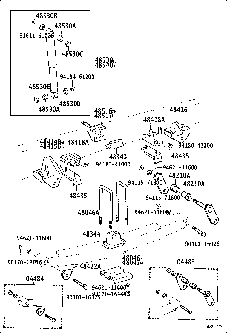 48417-36150 BRACKET, SPRING, NO.4 product image
