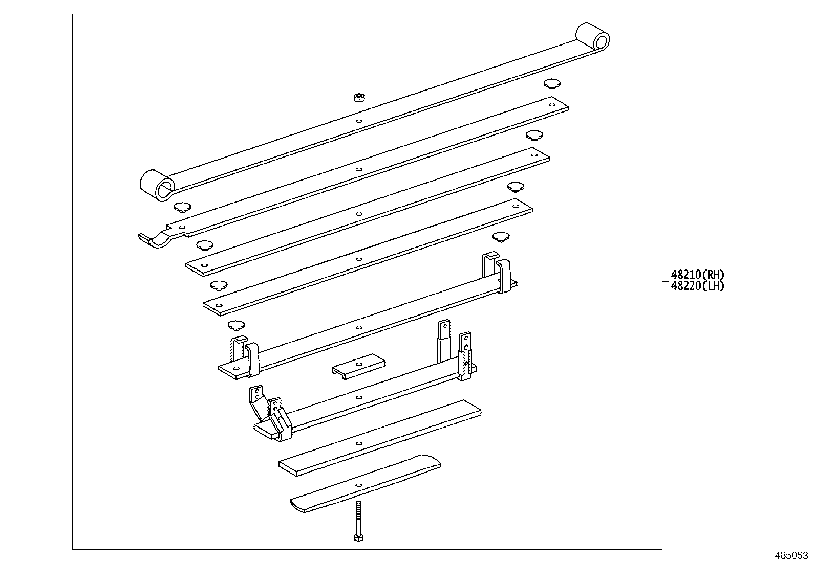 48213-0KC50 LEAF, REAR SPRING, NO.3 product image