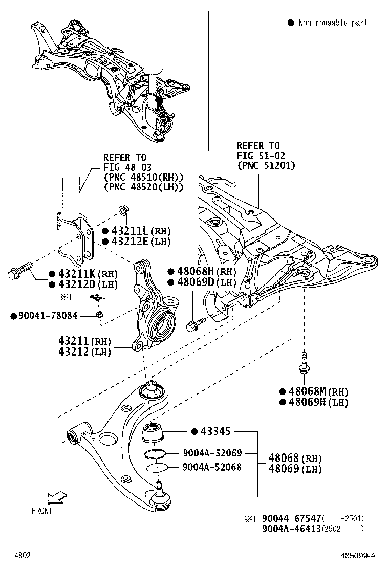 9004A-10148 BOLT (FOR STEERING KNUCKLE RH) product image