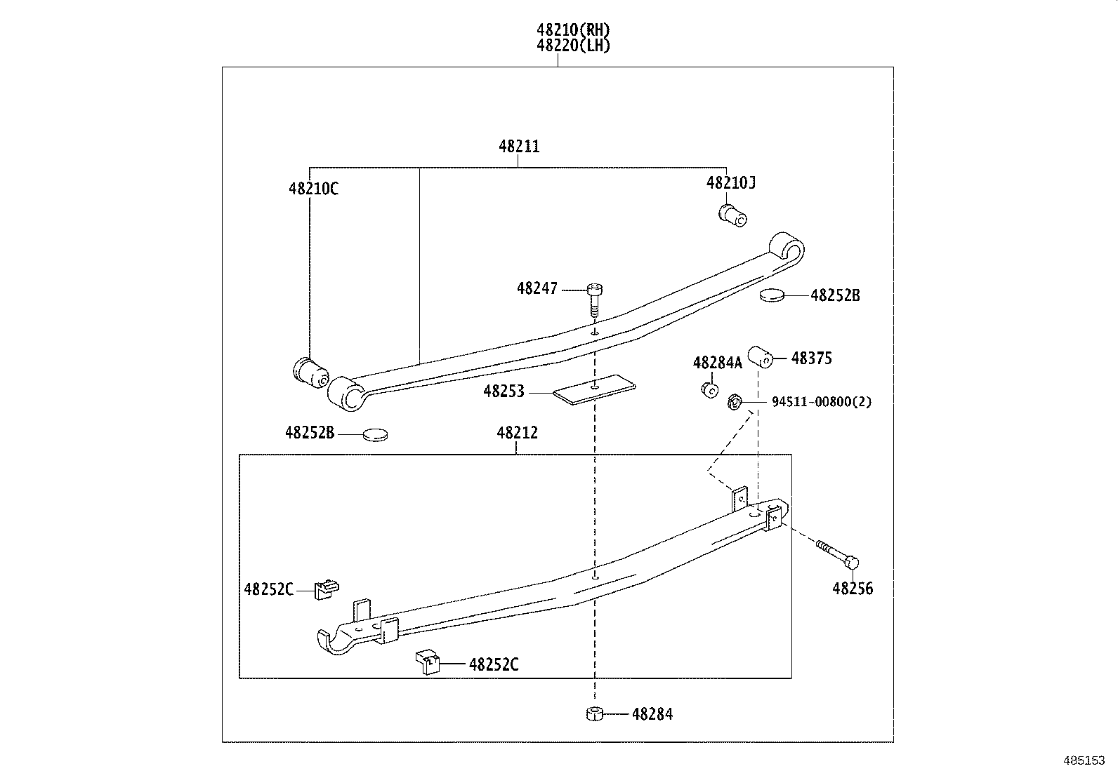 48201-36B30 LEAF, REAR SPRING, NO.1 product image