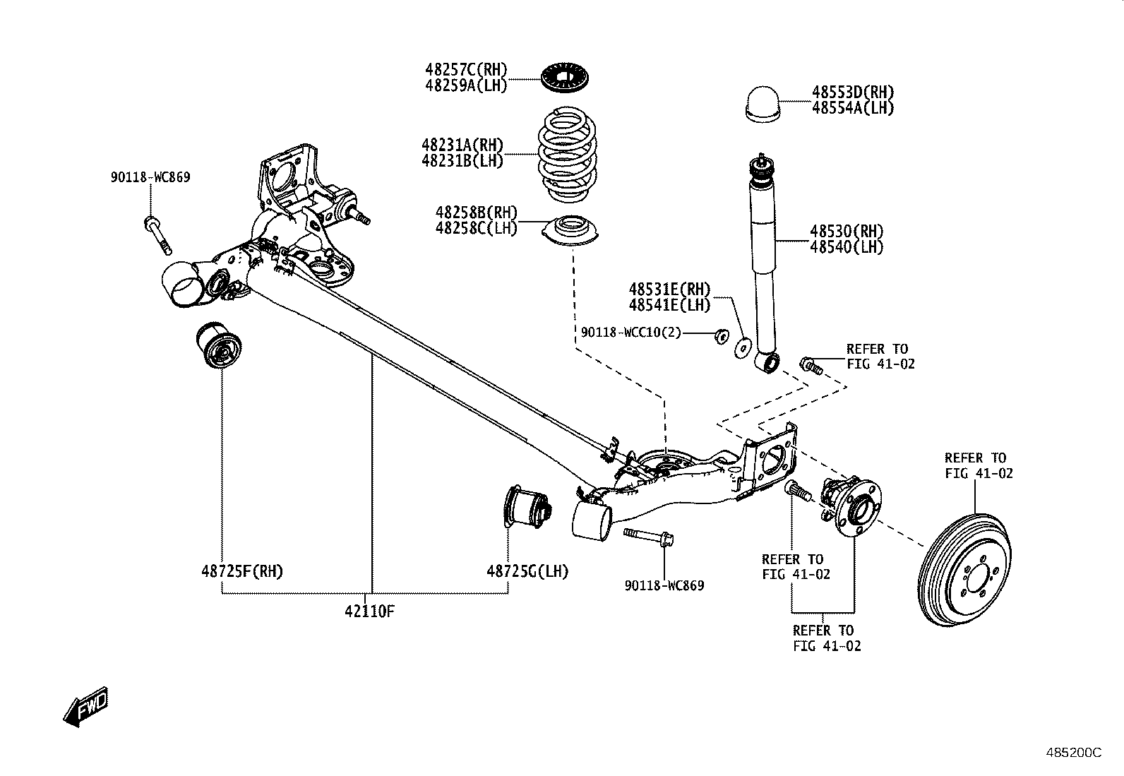 42101-WC011 BEAM ASSY, REAR AXLE product image