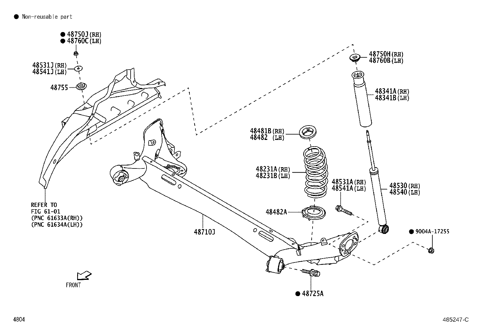 48755-BZ030 SUPPORT, REAR SUSPENSION product image