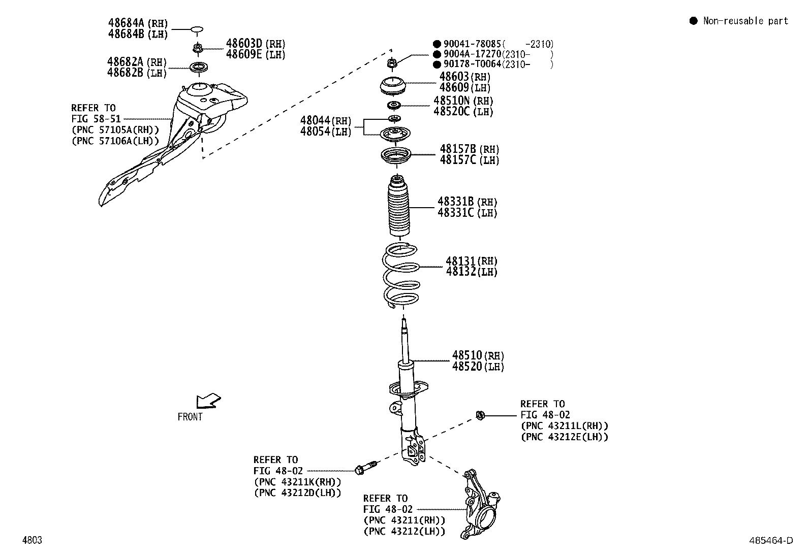 48131-BZB90 SPRING, FRONT COIL, RH product image
