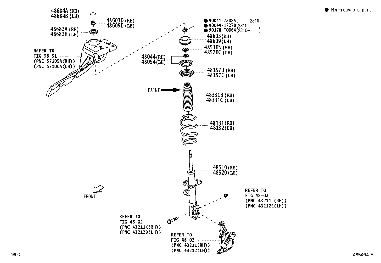 48131-BZB90 SPRING, FRONT COIL, RH product image