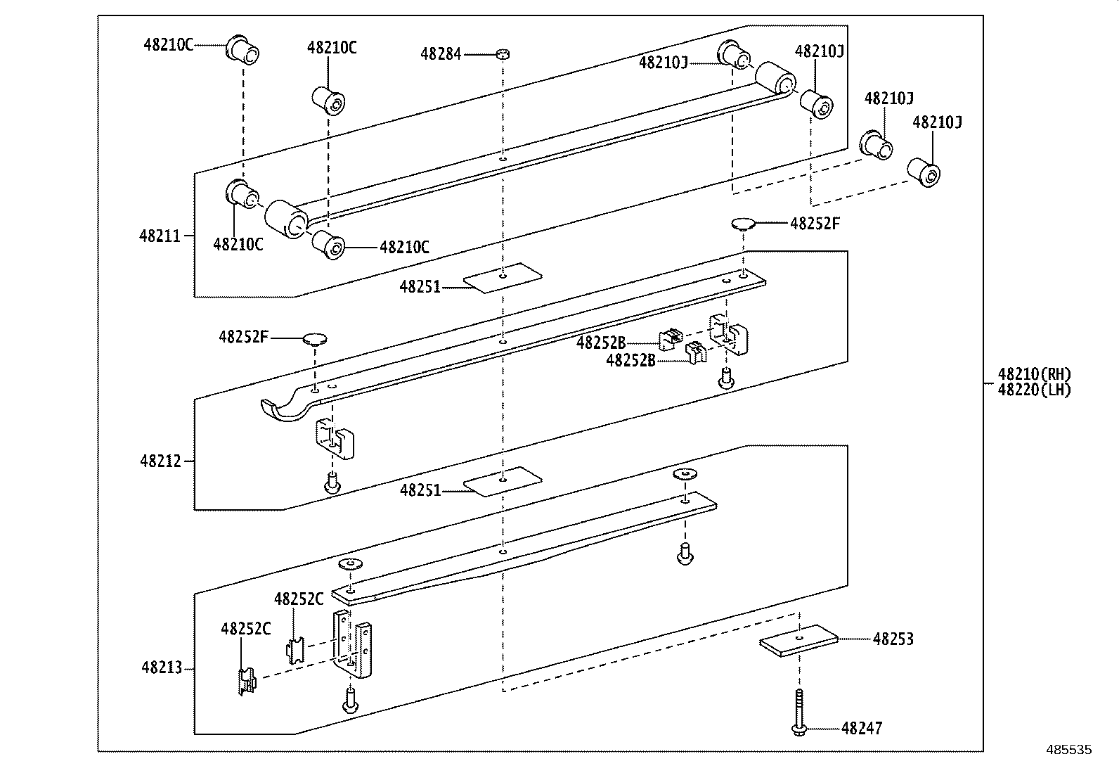 04483-25060 SHACKLE KIT, REAR SPRING product image