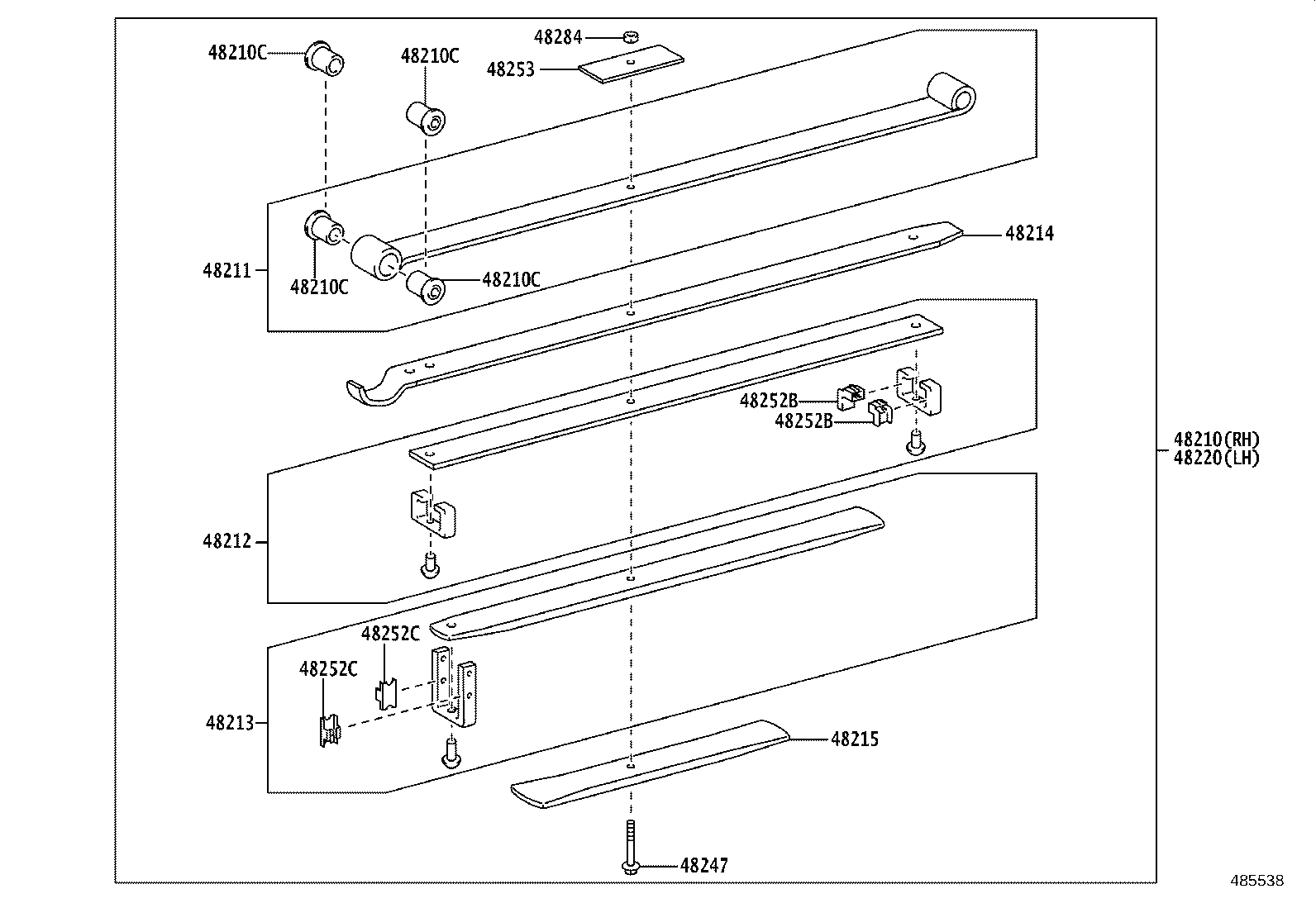 04483-25060 SHACKLE KIT, REAR SPRING product image